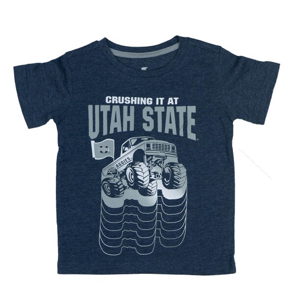 TSHIRT TODDLER CRUSHING IT UTAH STATE WITH MONSTER TRUCK